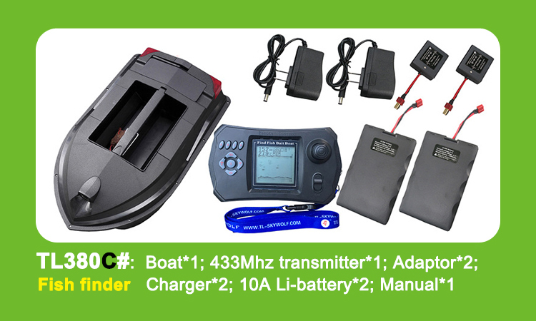 工場直販 スカイウルフ TL380 380E デュアルハル  - Fish Finder Gps のレビューと価格