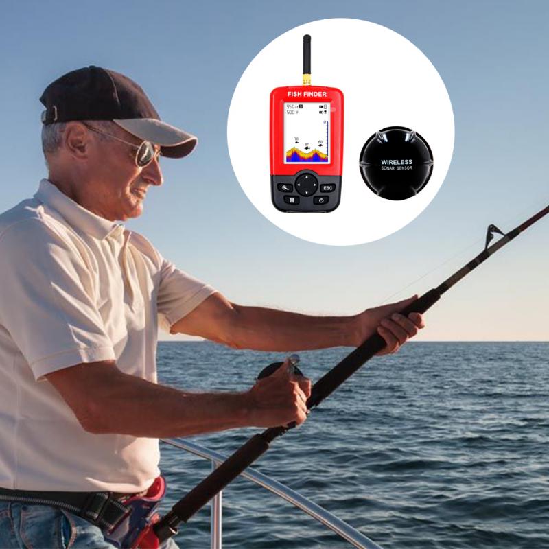 ポータブル深水魚群探知機、100Mソナーセンサー搭載、ワイヤ - Fish Finder Portable のレビューと価格